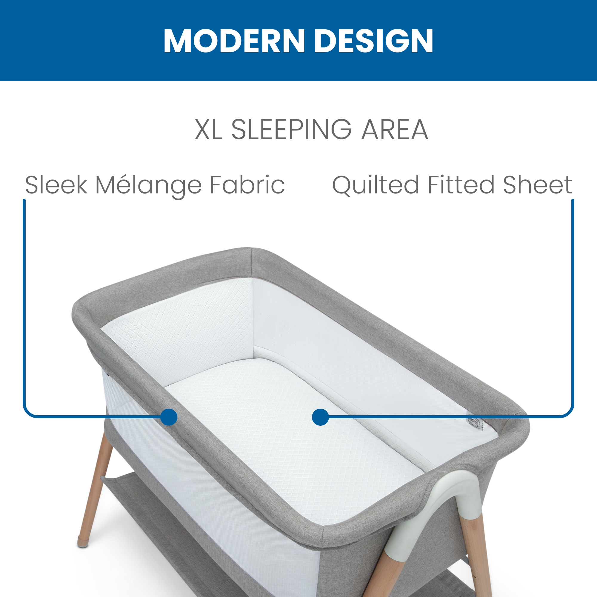 Koi by the Bed Bassinet with Natural Beechwood Legs | Delta
